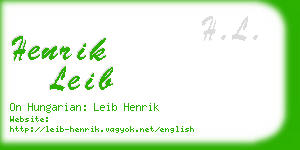 henrik leib business card